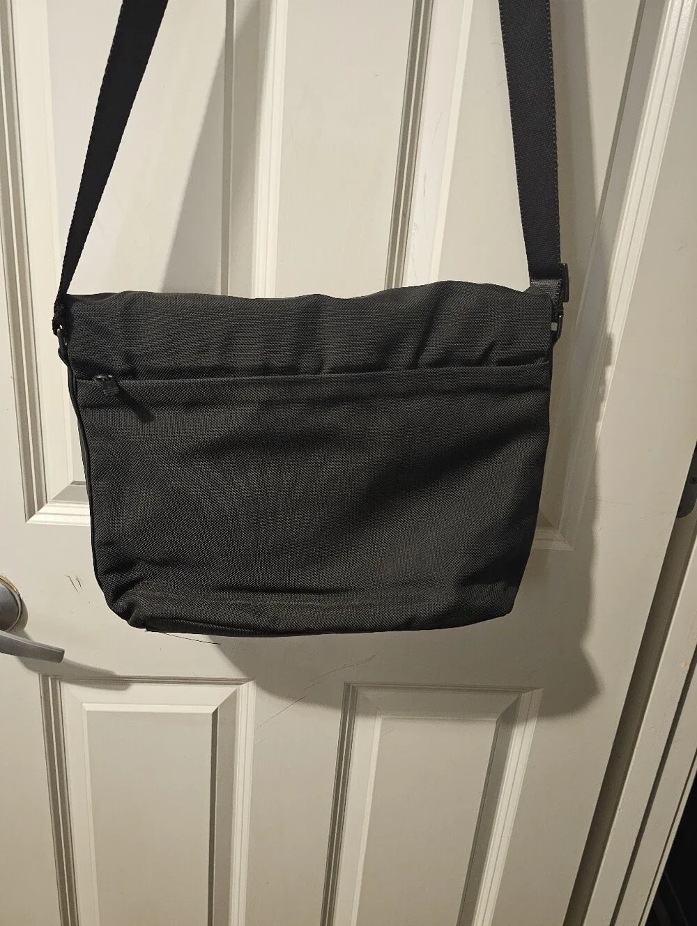 Tumi Black Men's Messenger Bag with Leather Accent